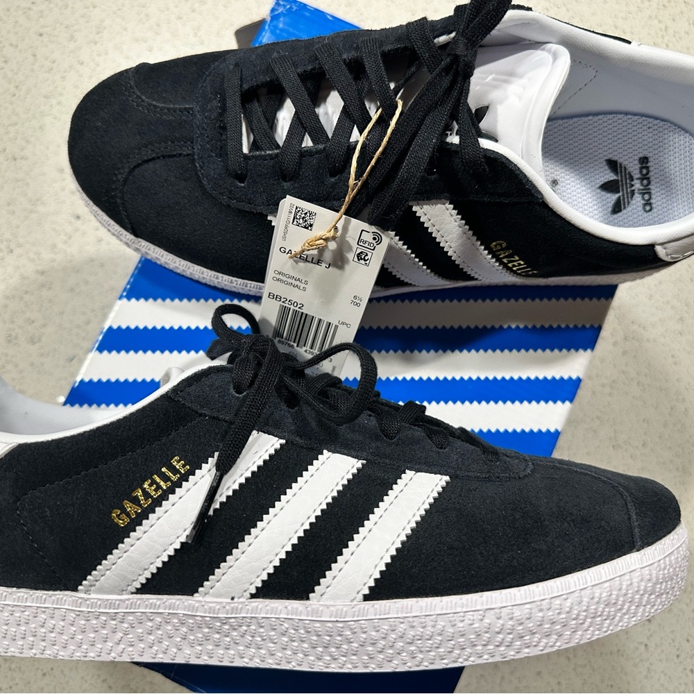 adidas Gazelle Black White Sneakers